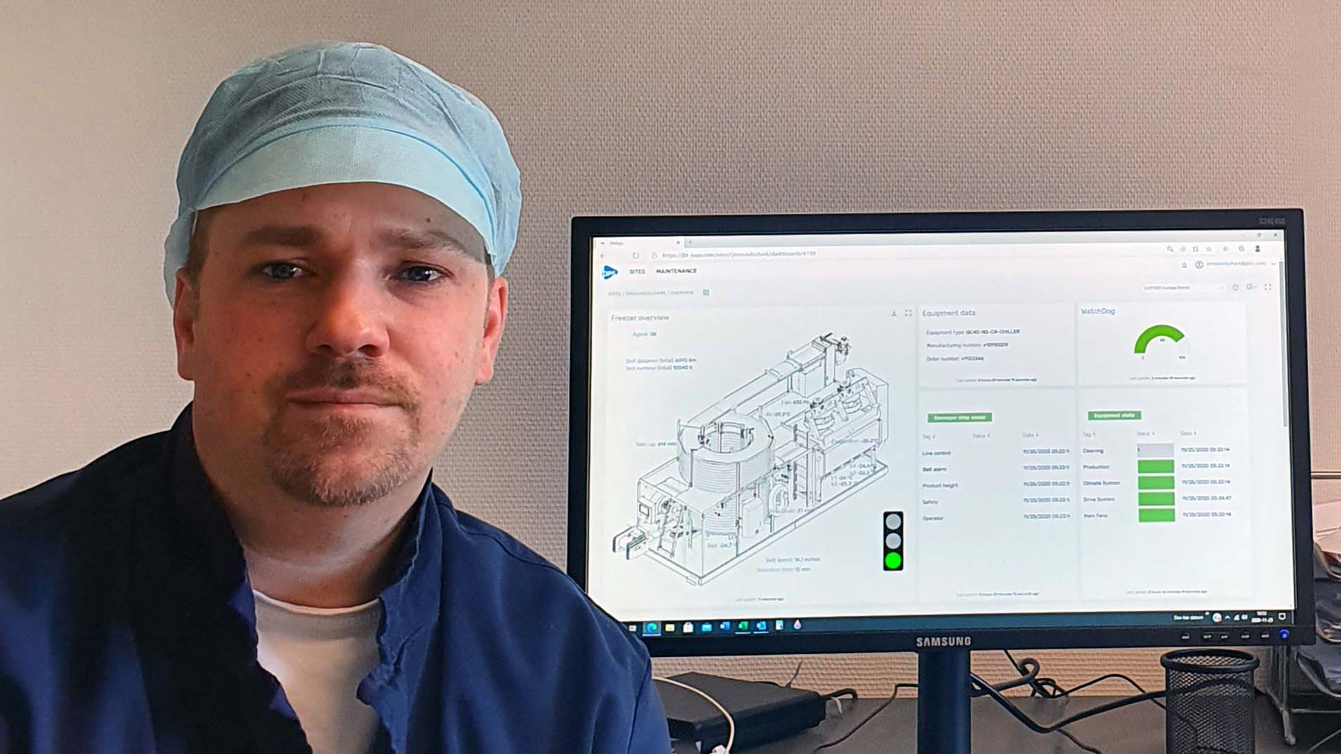 Öresundschark's Johan Rulander with the JBT iOPS platform