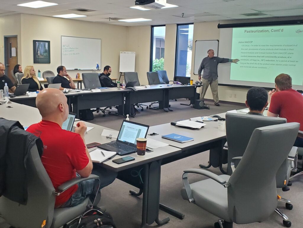Students in an in-container sterilization class offered by JBT